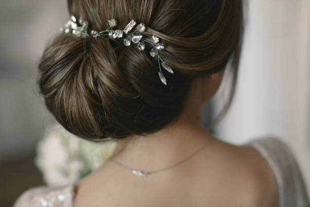 Wedding hairstyle of the bride